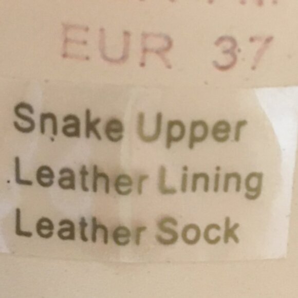 Heels Sandals Black Snake Leather Emmanuelle Art Deco Adrianna Papell Women’s 7 - Picture 11 of 11